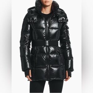SAM Soho Belted Down Mid-Length Puffer Jacket